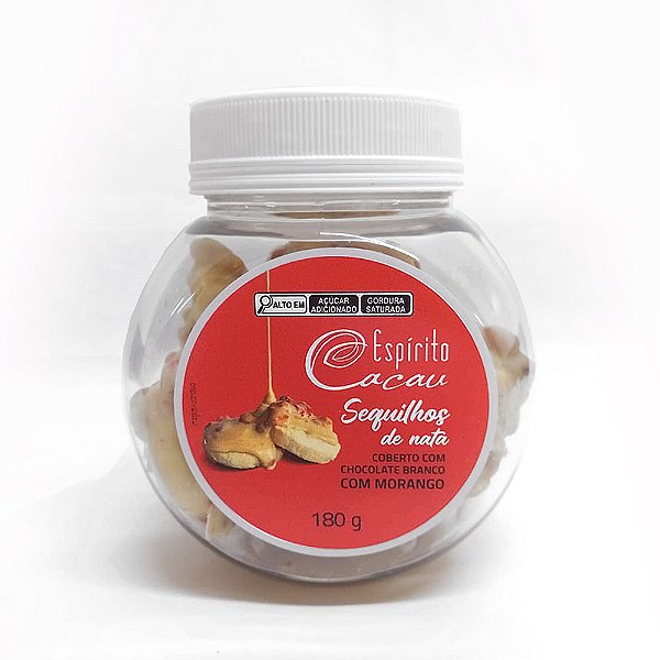 Sequilhos de Nata com Chocolate Branco com Morango - 180g