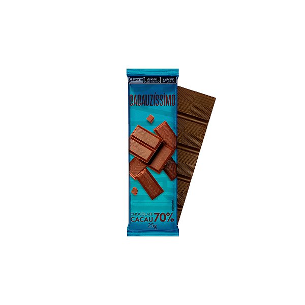 Tablete Chocolate 70% Cacau 25gr - Cacauzíssimo