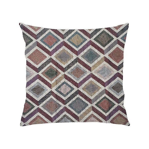 Capa de Almofada Boho Chevron em Tecido Jacquard 43cmX43cm