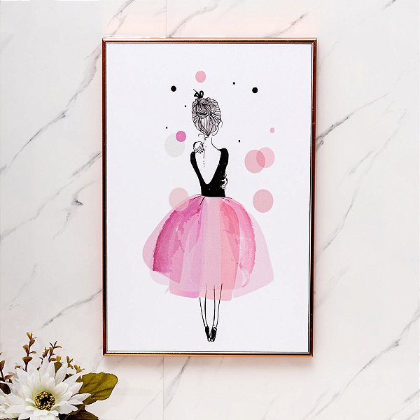 Quadro Decorativo de Plastico Bailarina