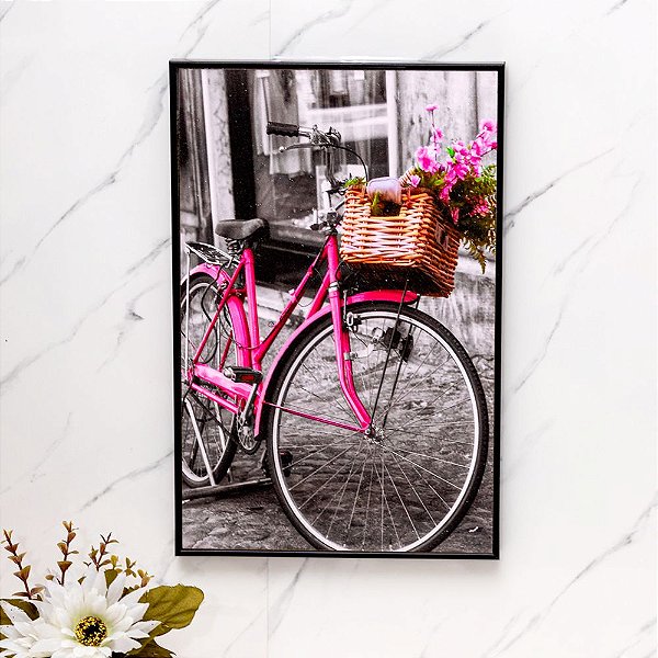 Quadro Decorativo de Plastico Bicicleta