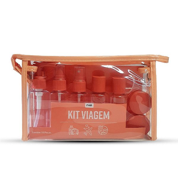 Kit Viagem 10 Peças Salmão