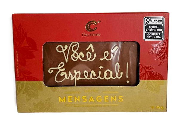 Placa de Chocolate "Você é Especial!"(Cia do Cacau) — Adicional