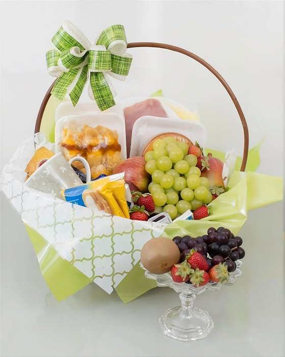 Cesta de Café da Manhã com Frutas