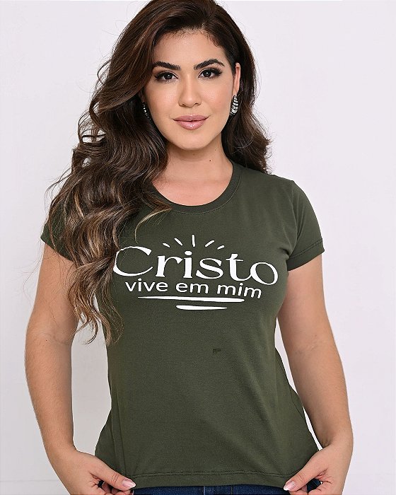 Tshirt Algodão Premium Cristo Vive Verde