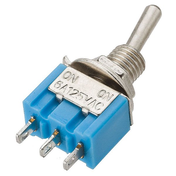 Chave Seletora Alavanca 2 Posições 3 Pinos 1 Contato NA NF