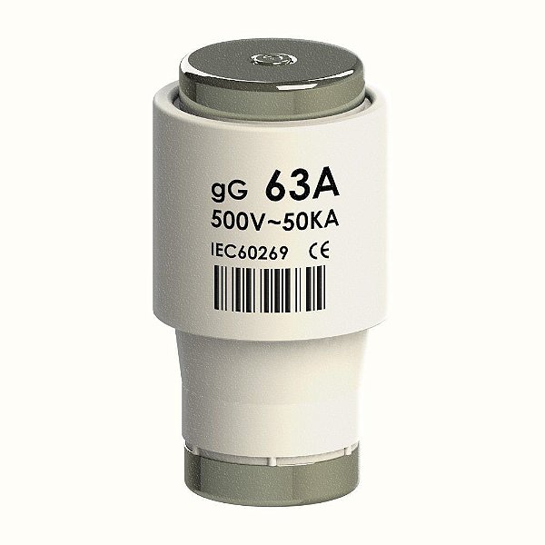 Fusível Diazed DZ 63A 500V - Classe gL/gG Norma IEC 60269
