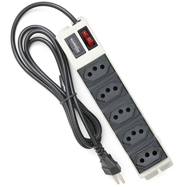 Filtro de Linha 5 Tomadas de Metal Profissional Bivolt 1,5mts