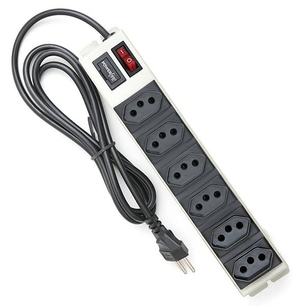 Filtro de Linha 6 Tomadas de Metal Profissional Bivolt 1,5mts