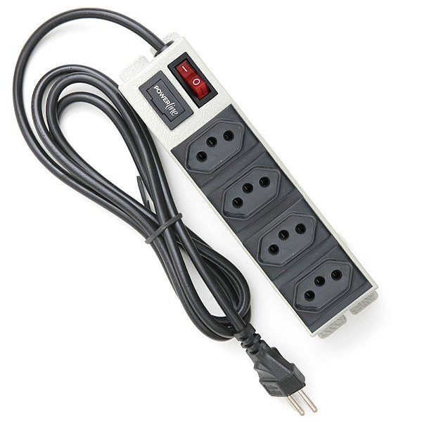 Filtro de Linha 4 Tomadas de Metal Profissional Bivolt 1,5mts