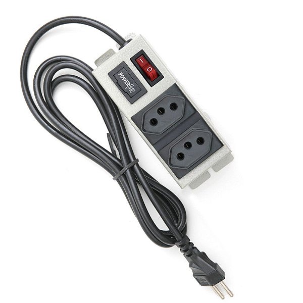 Filtro de Linha 2 Tomadas de Metal Profissional Bivolt 1,5mts