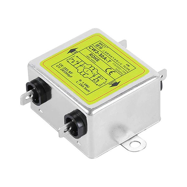 Filtro de Linha Industrial Supressor de EMI RFI 30A 127/220v