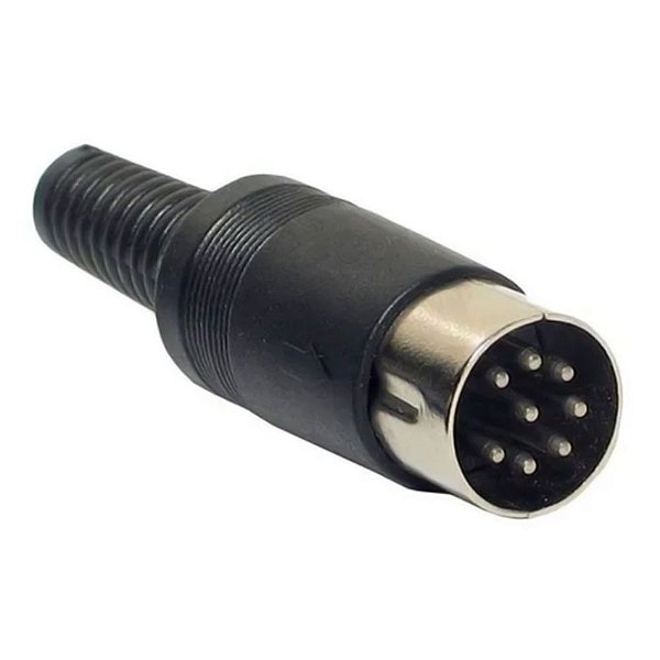 Conector 8 Pinos Padrão DIN Macho Lado Cabo