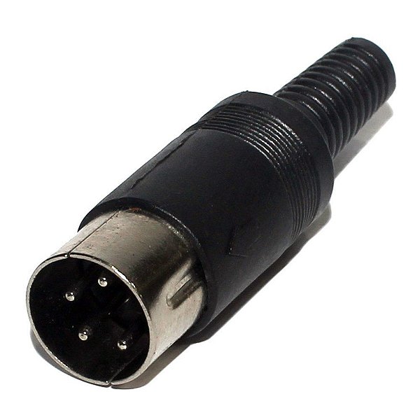 Conector 4 Pinos Padrão DIN Macho Lado Cabo