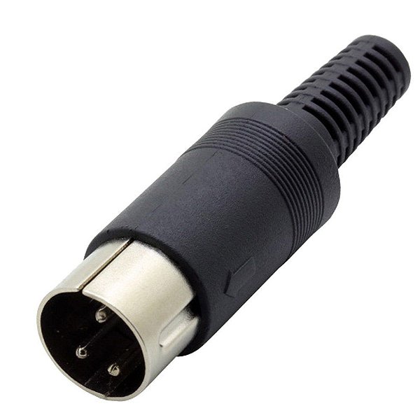 Conector 3 Pinos Padrão DIN Macho Lado Cabo