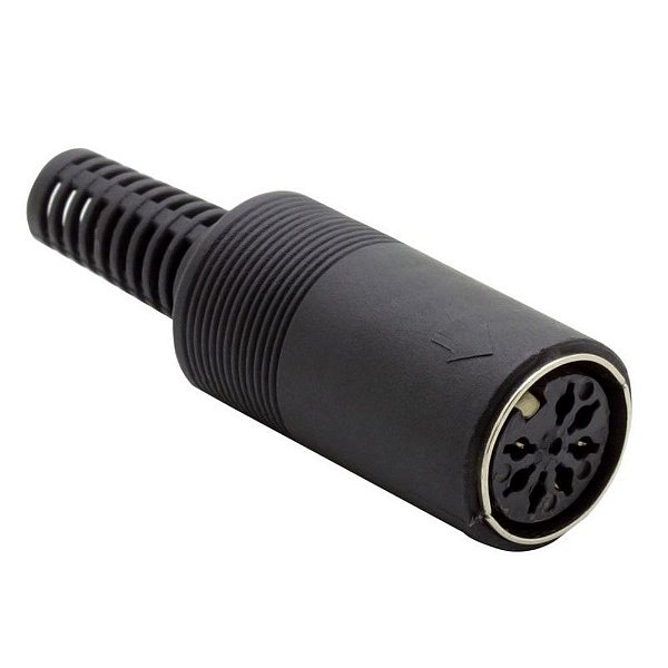 Conector 7 Pinos Padrão DIN Femea Lado Cabo