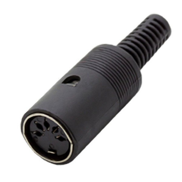 Conector 5 Pinos Padrão DIN Femea Lado Cabo