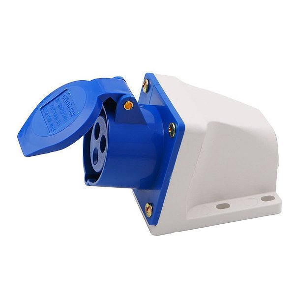 Tomada Industrial Sobrepor 3 Polos 2P+T 16A 220V 6H