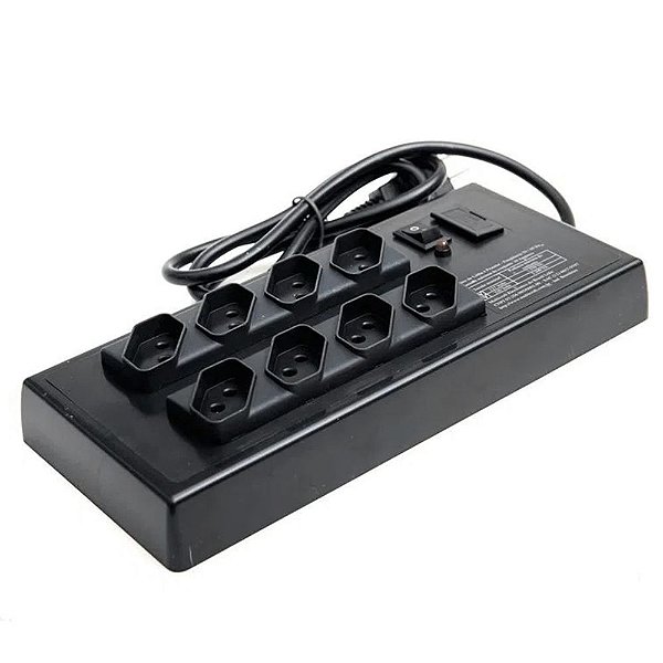 Filtro de Linha 8 Tomadas Profissional Bivolt Cabo 1 Metro