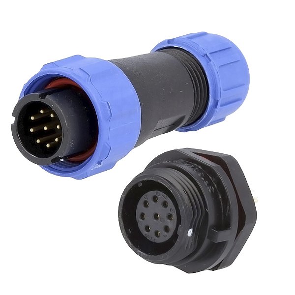 Conector 9 Pinos PD2 Impermeavel Cj Macho Cabo e Femea Painel