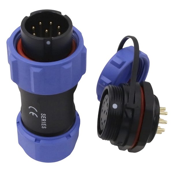 Conector 9 Pinos PD4 21mm Impermeavel Macho Cabo e Femea Painel