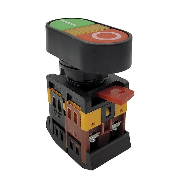 Botão de Comando Duplo com Iluminação LED 220V 1NA + 1NF