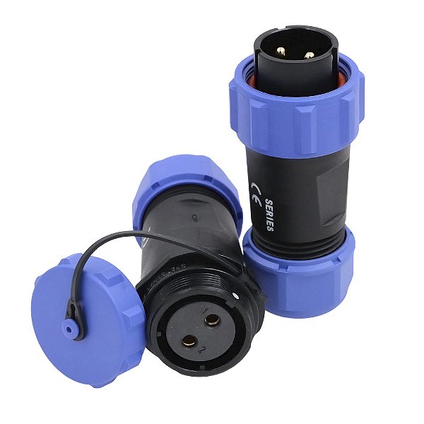 Conector 2 Pinos PD4 21mm Impermeavel IP68 Cabo-Cabo