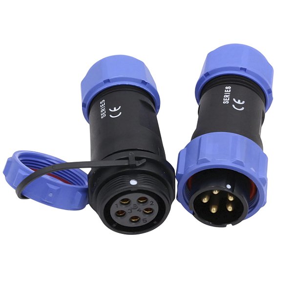 Conector 5 Pinos PD4 21mm Impermeavel IP68 Cabo - Cabo