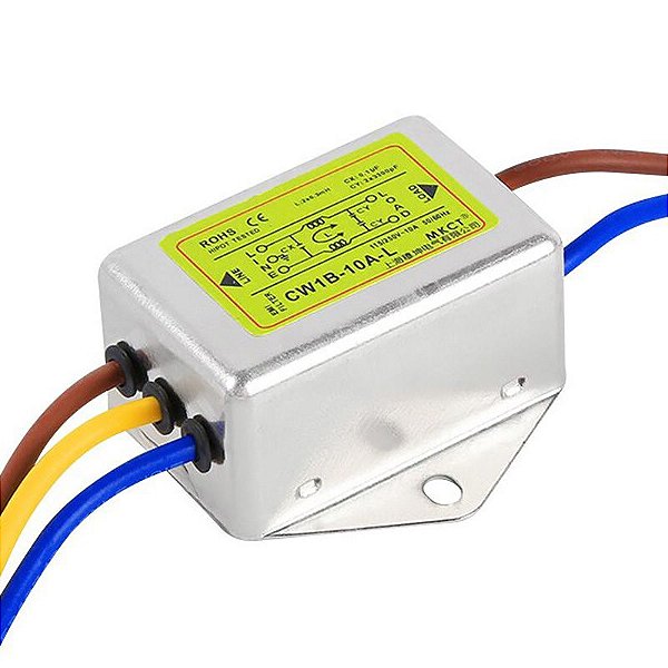 Filtro de Linha Industrial Supressor De EMI RFI 10A