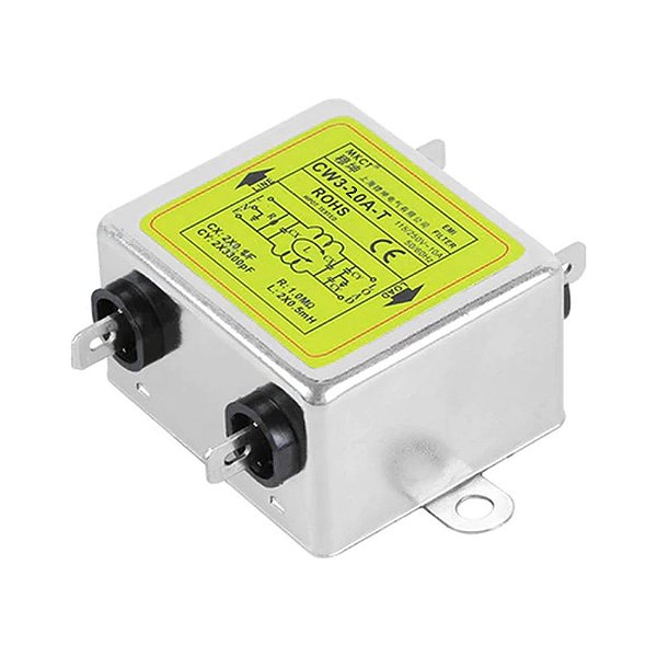 Filtro de Linha Industrial Supressor de EMI RFI 20A 127/220v