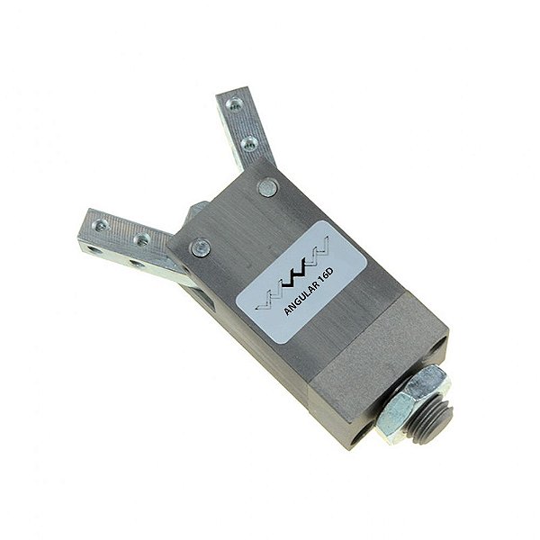 Garra Pneumática Angular 16D Dupla Ação Industrial de Precisão
