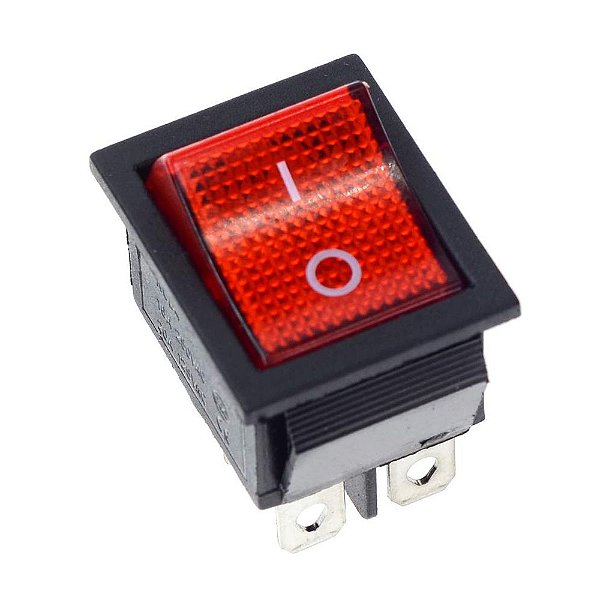 Chave Liga Desliga 4 Polos Gangorra 16A a 20A com Luz