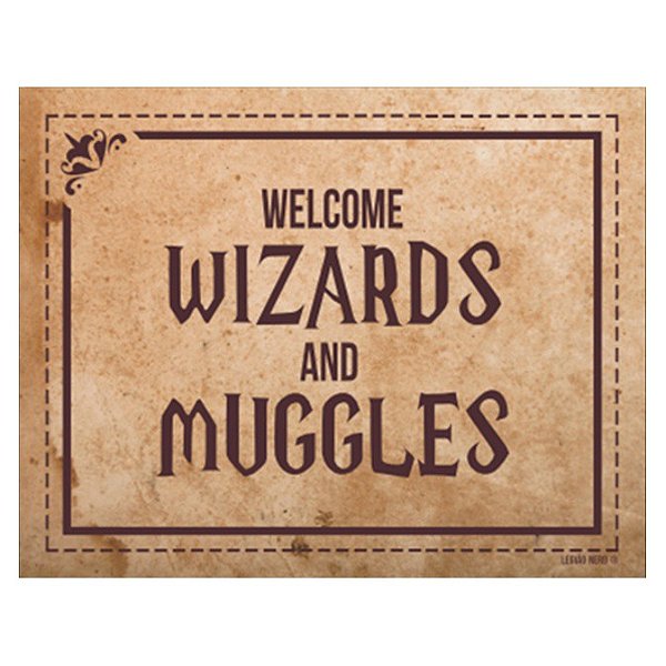 Placa Decorativa Welcome Wizards