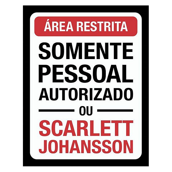 Placa Scarlett Johansson