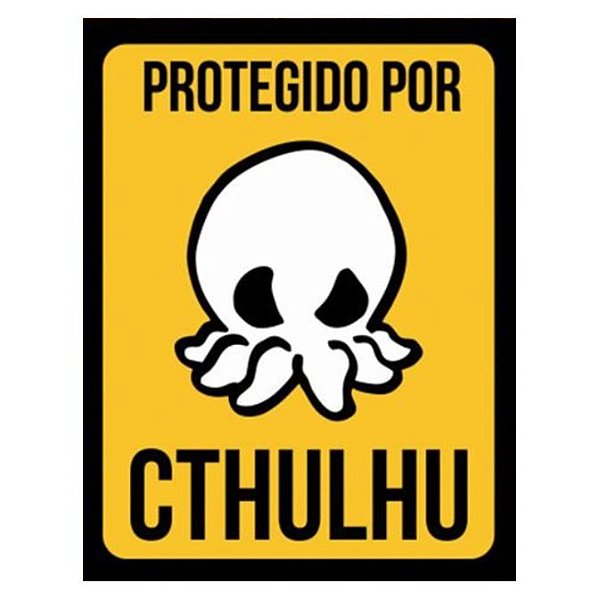 Placa Protegido por Cthulhu
