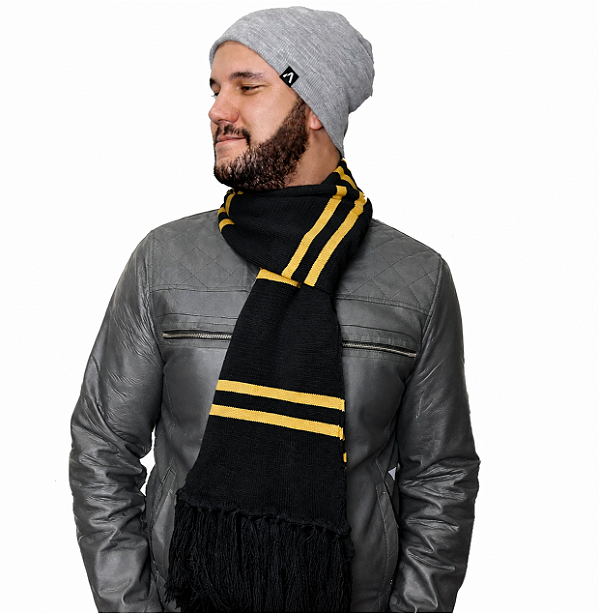 Cachecol Preto e Amarelo