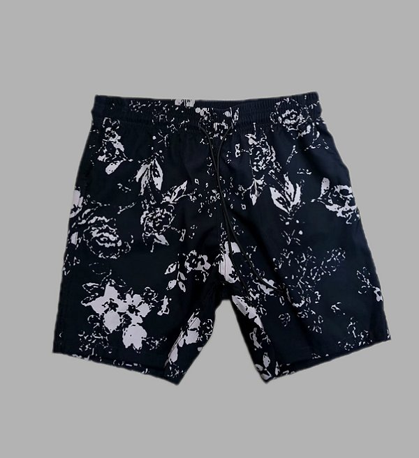 Short Tactel PraiavEstampado Escuro