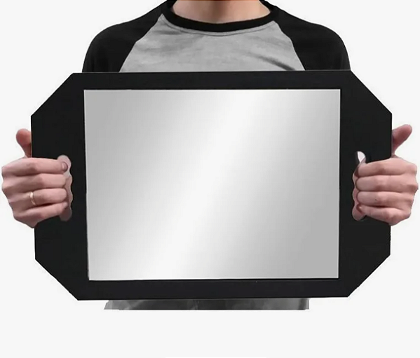 Espelho de Mão Emborrachado para Barbeiro