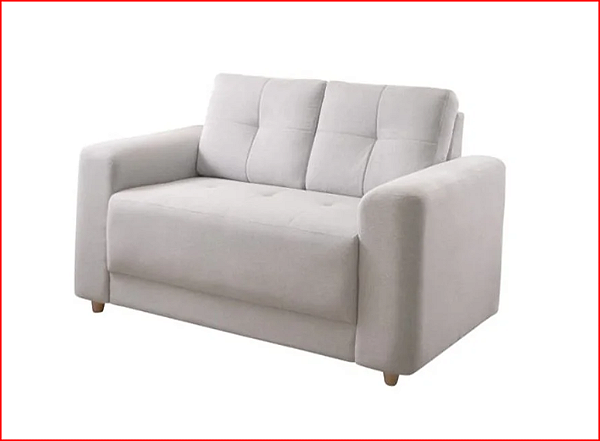 Sofá 2 Lugares Milano Rondomóveis em Linho Bege: Conforto Compacto e Qualidade D33