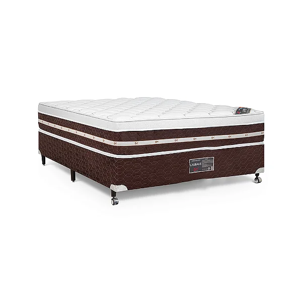 Cama Box + Colchão Casal Castor Lausane Tecnopedic (138x188x72cm)
