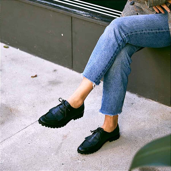 Mocassim Raízes Preto Anas
