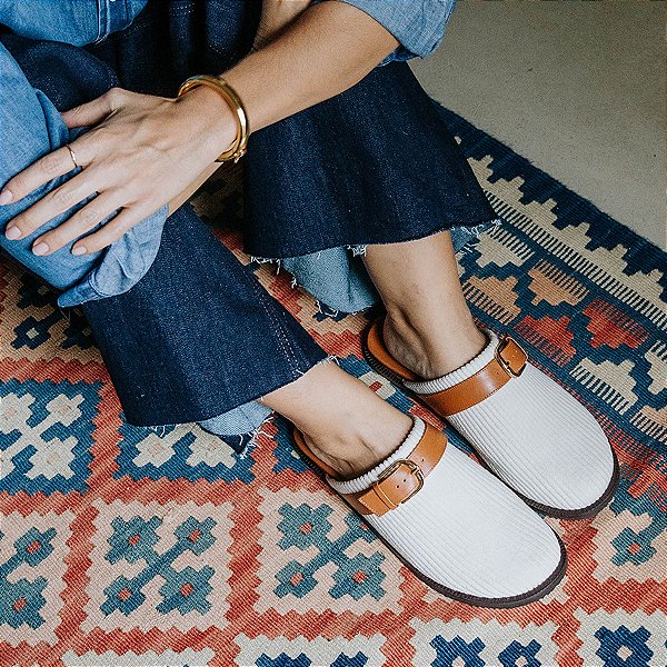 Clog Girassol Off White Anas