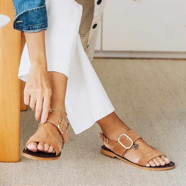 Rasteira Vicky Caramelo Anas