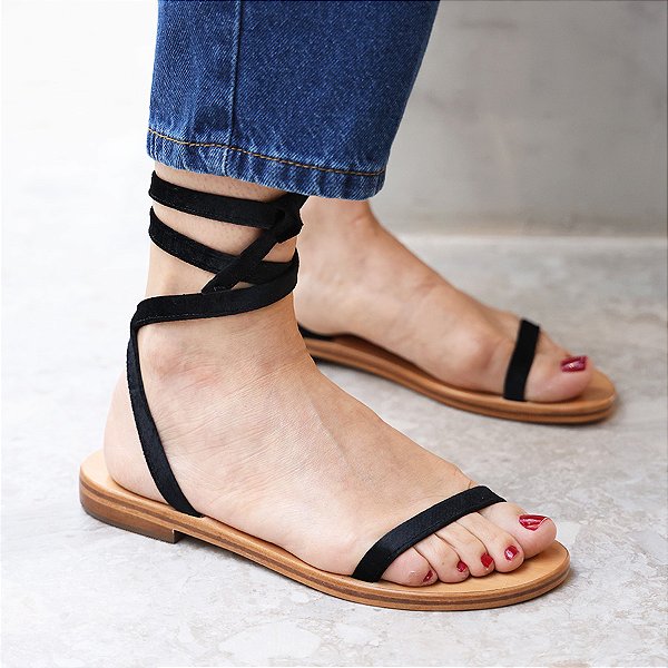 Rasteira Matilda Preta Anas