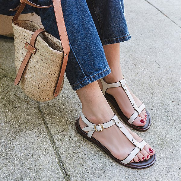 Rasteira Carolina Off White Anas