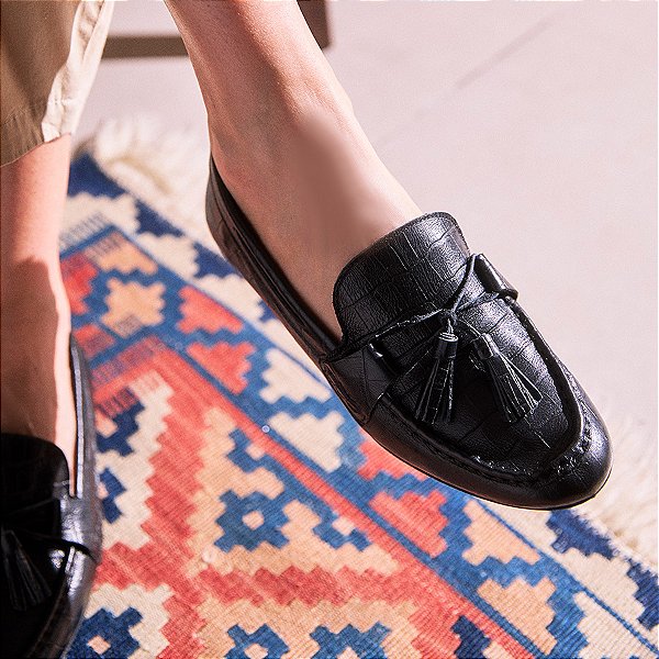 Mocassim Julia Preto Anas
