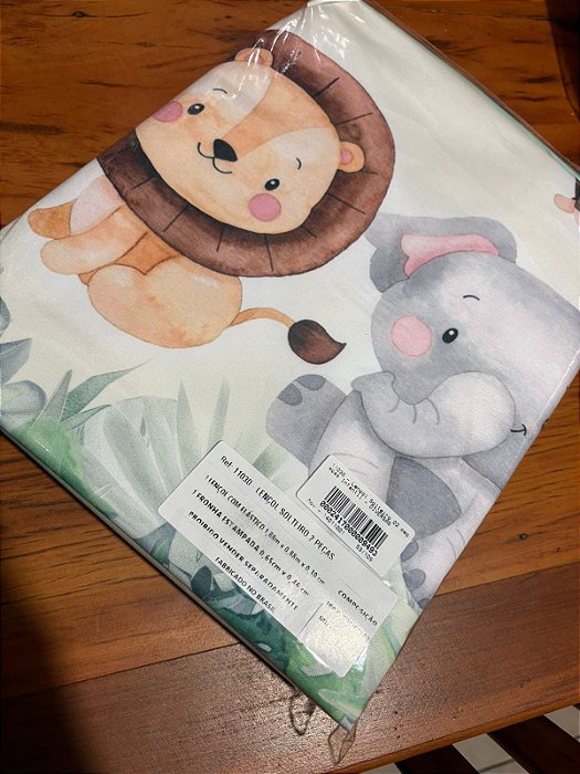 Jogo Cama Solteiro 2 Peças Infantil Safari