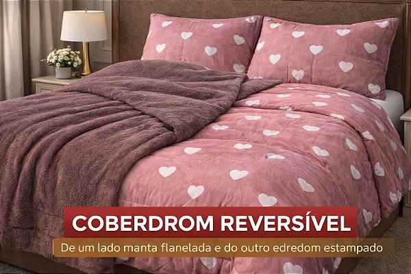 Coberdrom Manta Flanelada Dupla Face - QUEEN