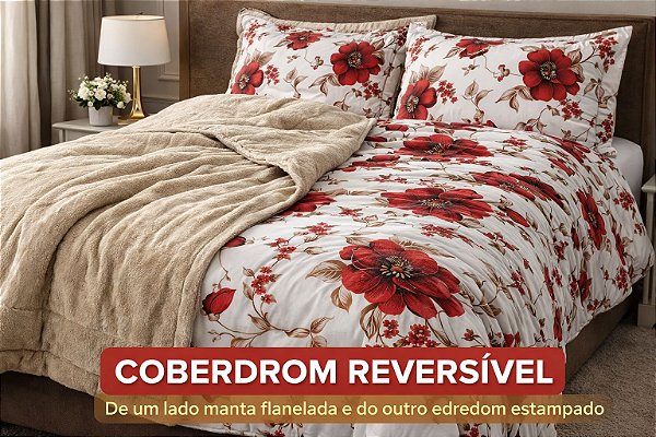 Coberdrom Manta Flanelada Dupla Face - QUEEN