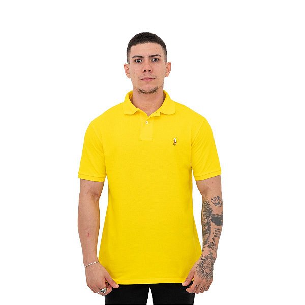 Polo Ralph Lauren Amarelo Logo Colorido